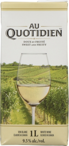 VIN BLANC DOUX ET FRUITE CANADA AU QUOTIDIEN