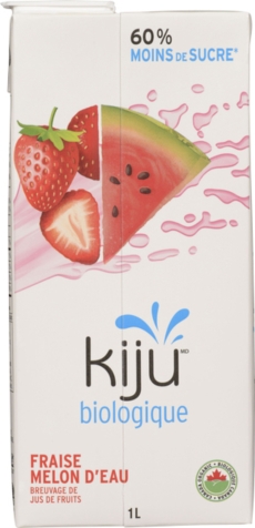 Kiju Biologique Breuvage de Jus de Fruits Fraise Melon d'Eau 1 L