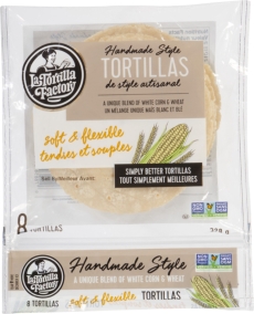 LA TORTILLA FACTORY HANDMADE STYLE WHITECORN WRAPS 6"