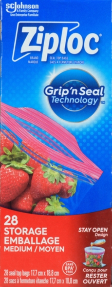 BAG PINT ZIPPER GRIP'N SEAL 7X8"