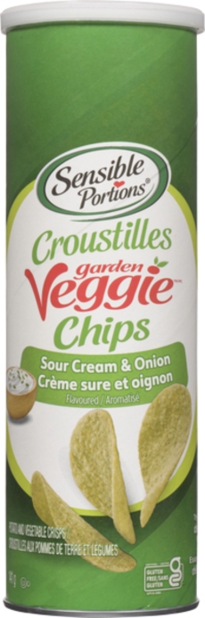 Sensible Portions Croustilles Garden Veggie Croustilles aux Pommes de Terre et Légumes Crème Sure et Oignon Aromatisé 141 g