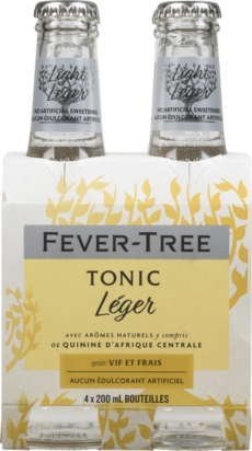 FEVER-TREE EAU TONIQUE RAFRAÎCHISSANTE  ET LÉGÈRE 4X200ML
