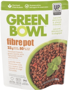 FibrePot-Steamed French Green Lentils with upcycled carrot and barley