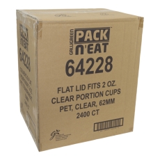PET Clear 2oz Flat Portion Lid