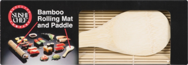 Sushi Chef Bamboo Rolling Mat And Paddle -- 6 Per Case