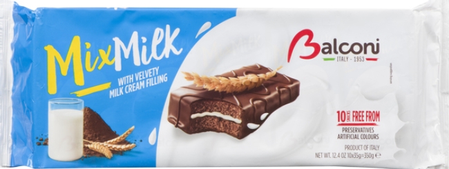 Mix Milk Soft Sponge Cake with Cocoa Cream