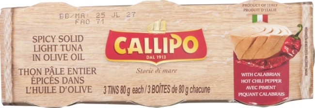 Spicy Solid Light Tuna in Olive Oil