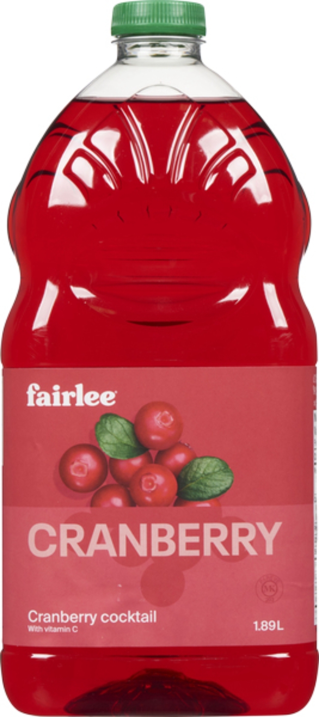 JUICE COCKTAIL CRANBERRY PLASTIC BOTTLE