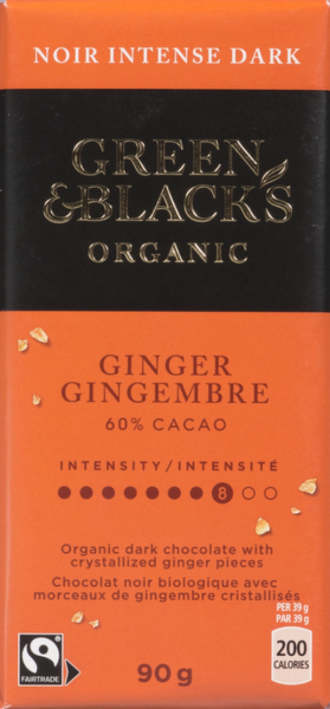 Dark Chocolate with Crystallized Ginger