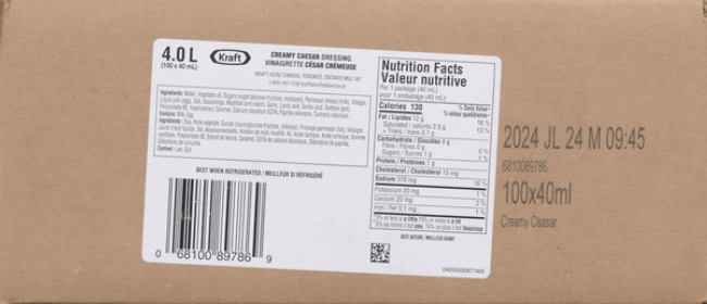 Caesar Dressing - Portion Pack