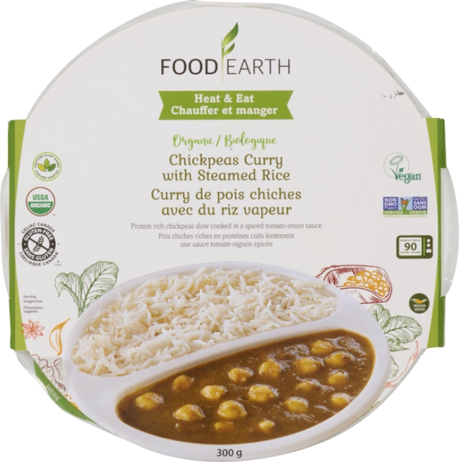 Organic Chickpeas Curry with Steamed Rice