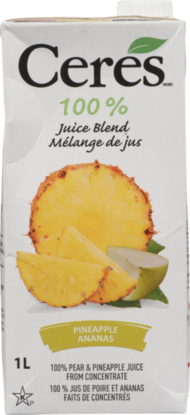 Ceres Pineapple Juice, 1 L -- 12 Per Case