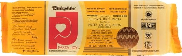 Organic Brown Rice Pasta Lasagne