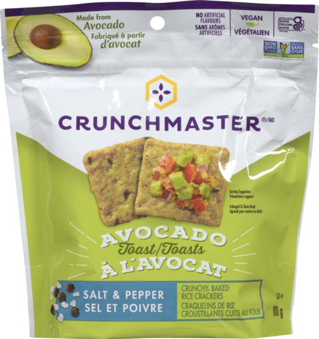 Avocado Toast Salt and Pepper Rice Crackers