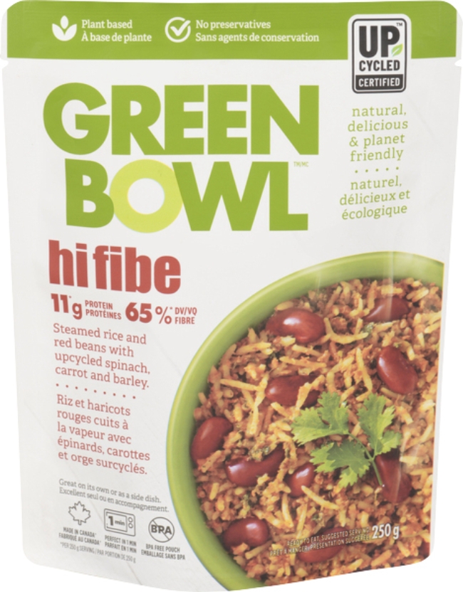 Hifibe-Steamed Rice and Red Beans with Upcycled Spinach, Carrot and Barley