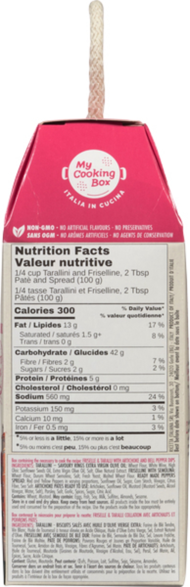 Aperitivo Kit - Friselle and Taralli with Artichoke and Bell Pepper Dips