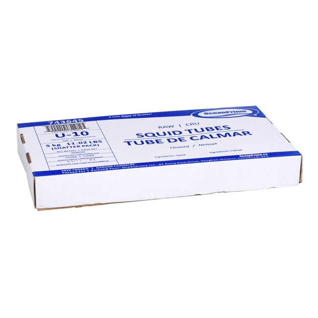 U-10 Cleaned Squid Tubes