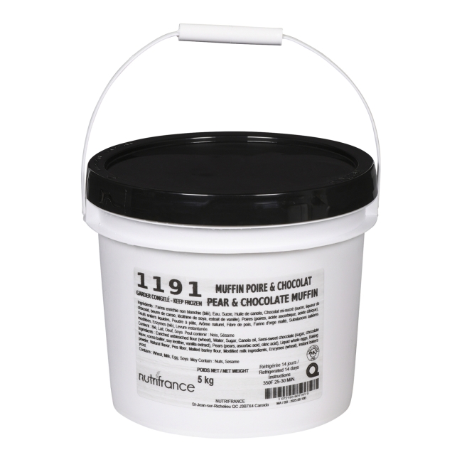 Frozen Pear & Chocolate Muffin Batter 5 kg