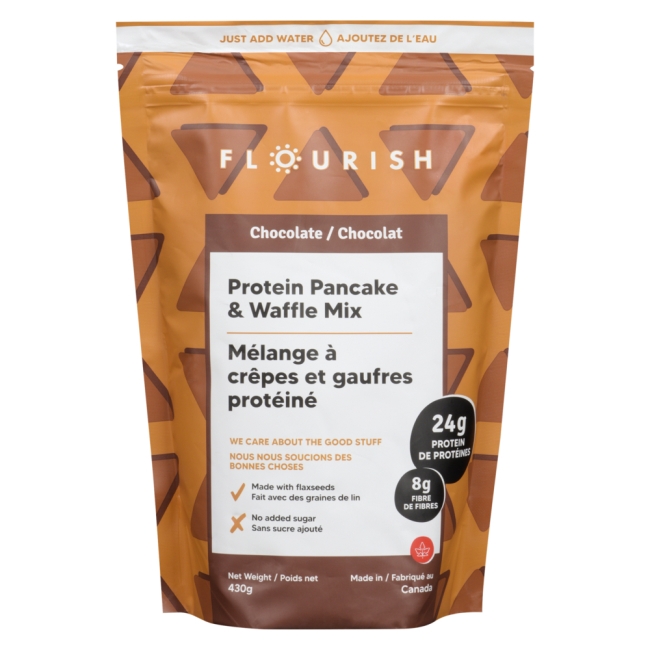 Flourish Chocolate Protein Pancake Mix, 430 G -- 8 Per Case