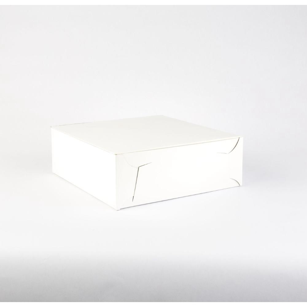 10 x 10 x 3.5 in White Cake Box