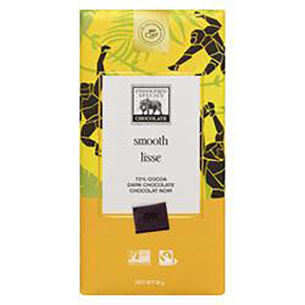 Chimpanzee Smooth 72 Percent Cocoa Dark Chocolate Bar