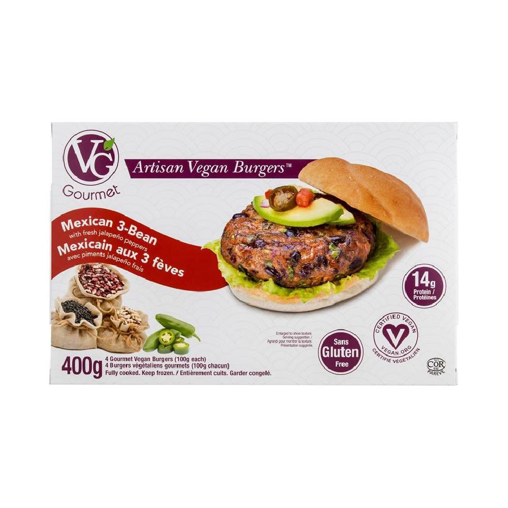 Vegan Mexican 3 Bean Burger