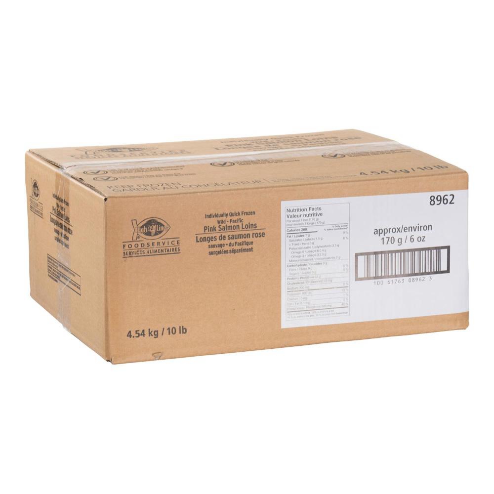 6 oz IQF Wild Pacific Pink Salmon Loins