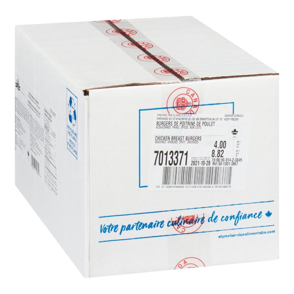 85 g Breaded Round Spicy Chicken Breast Burger