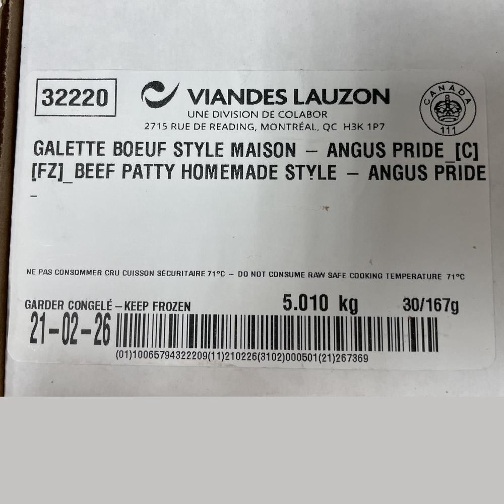 Beef Patty Style Homemade Angus