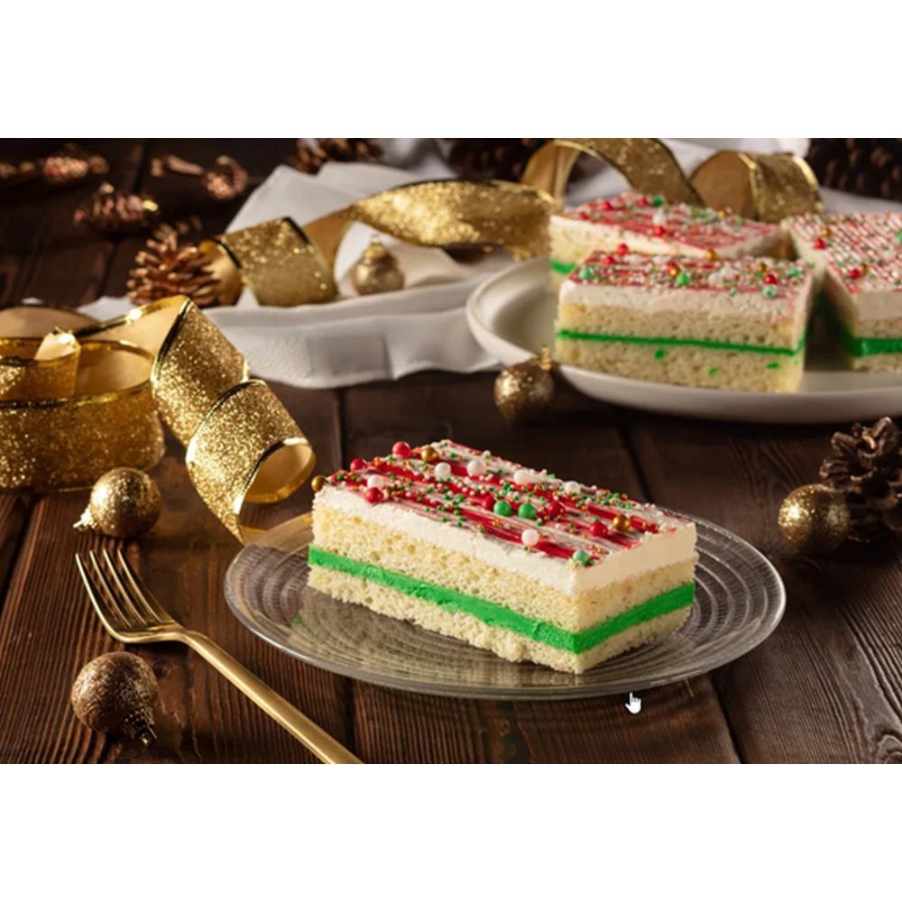 Pre-Cut Slab Cake - Christmas Festive