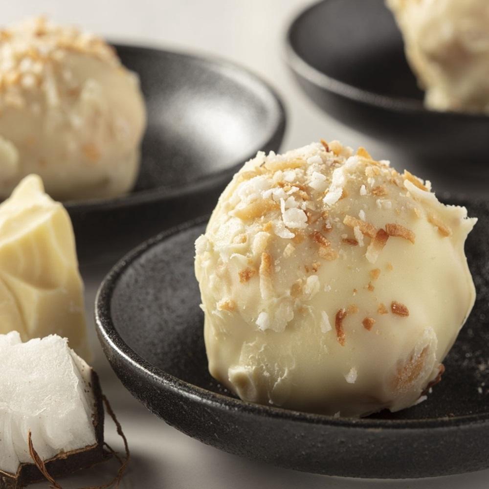 White Chocolate and Coconut Profiteroles