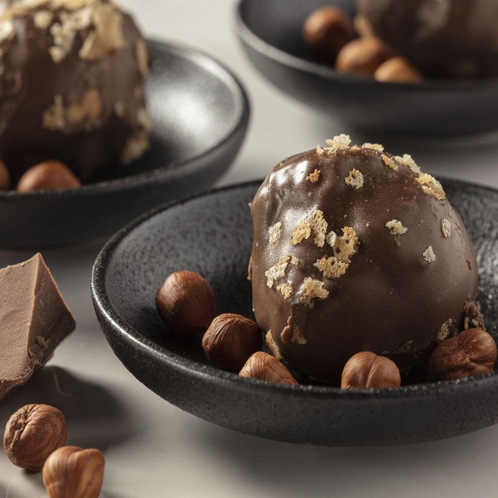 Chocolate and Hazelnut Profiteroles