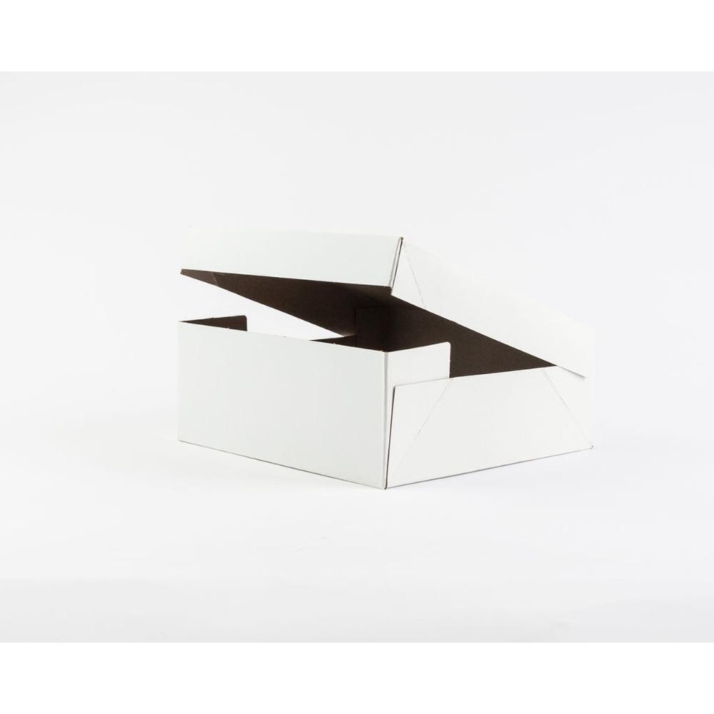 8.4 x 8 x 3.25 in Paperboard White Plain Chicken Box