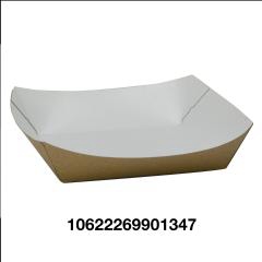 BOX CHICKEN KRAFT/WHITE 6.5X5.6X2.1"
