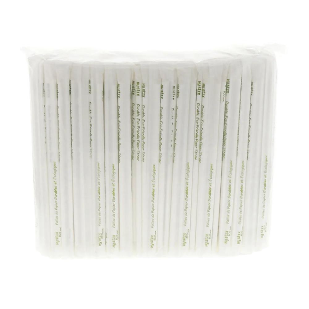 7.75 in Paper Wrapped Giant White Eco Paper Straw