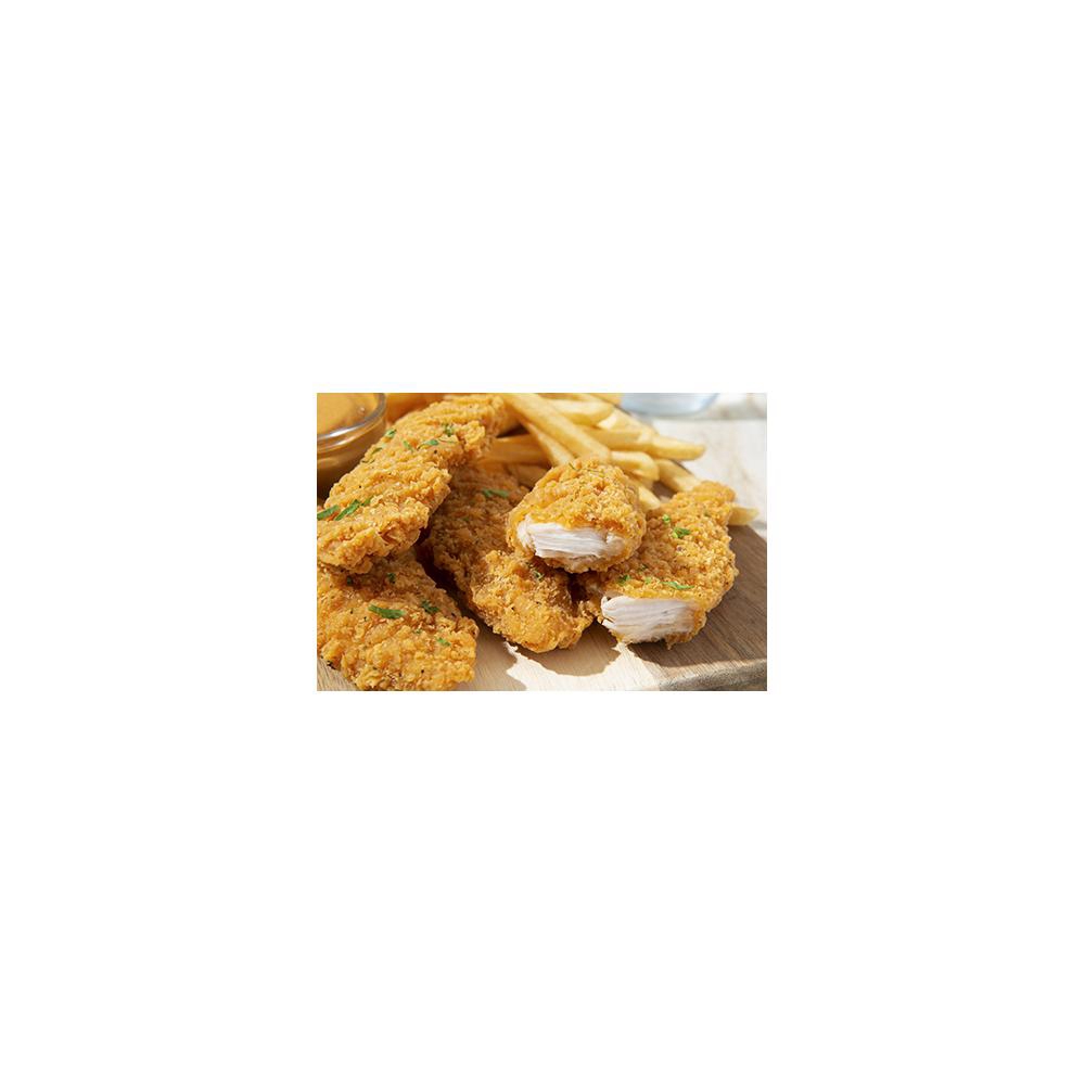 CHICKEN STRIP TENDER BREADED SEASONED COOKED