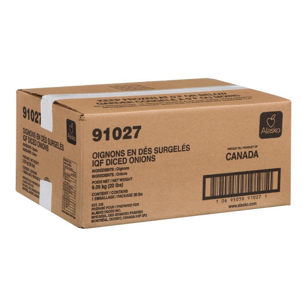 IQF 3/8 in Diced White Onions