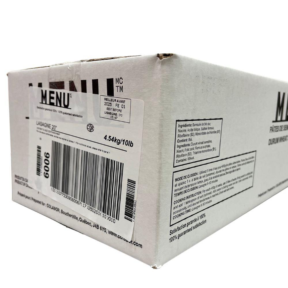 20 in Lasagna Pasta