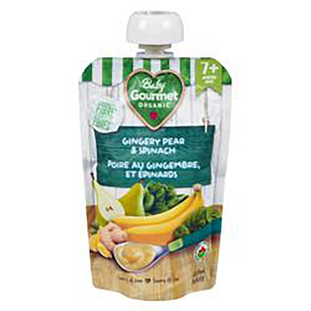 Organic Gingery Pear and Spinach Puree