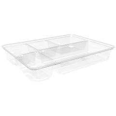 CONTAINER MEAL PET PLASTIC CLEAR 5COMP. 7OZ