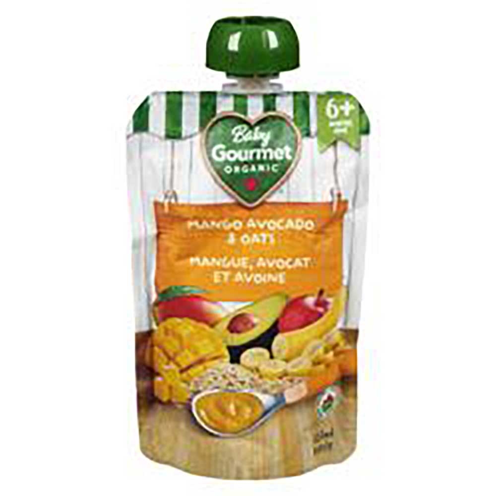 Organic Ripe Mango Avocado and Oats Puree