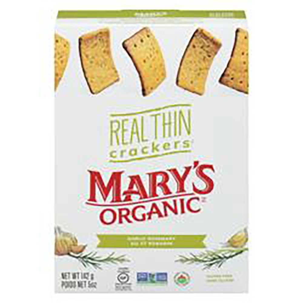 Organic Garlic Rosemary Real Thin Crackers