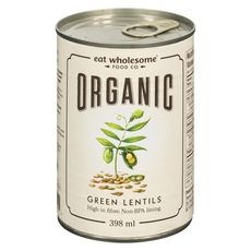 Lentilles vertes biologiques, 398 millilitres