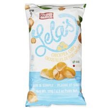 Lelas Chips de pois chiches nature et simples, 120 grammes