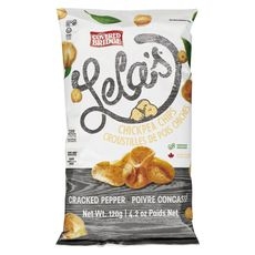 Lelas Chips de pois chiches au poivre concassé, 120 grammes