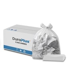 DuraPlus® Can Liner, Strong, Translucent, 42" x 48", LLDPE, 100/Case, Made In Canada