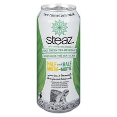 Thé vert glacé biologique moitié-moitié zéro calorie, 473 millilitres