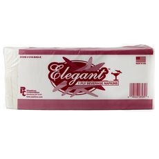 White 1 Ply 4 Fold Beverage Napkin, 500 count