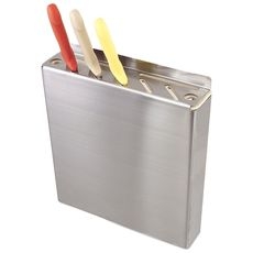 Stainless Steel Knife Rack, 12 x 12 x 2.5 inch