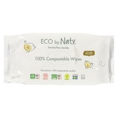Lingettes pour bébés sensibles non parfumées, 56 unités